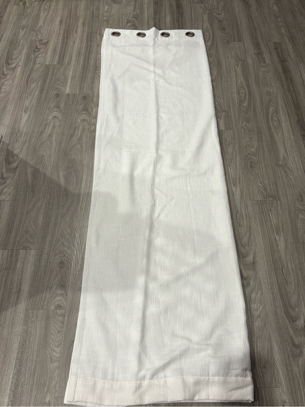 Linden White Textured Black Out Curtain
